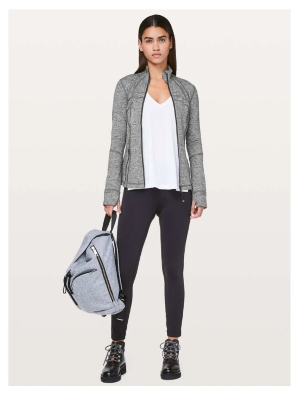 Lululemon Define Jacket Size 6 Full Zip Dark Grey/Heathered Black Athletic - Picture 2 of 12